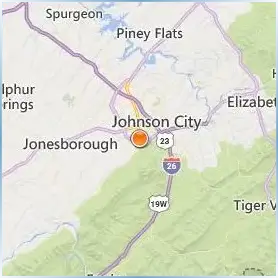 East Tennessee State University Location Map East Tennessee State University Location Map